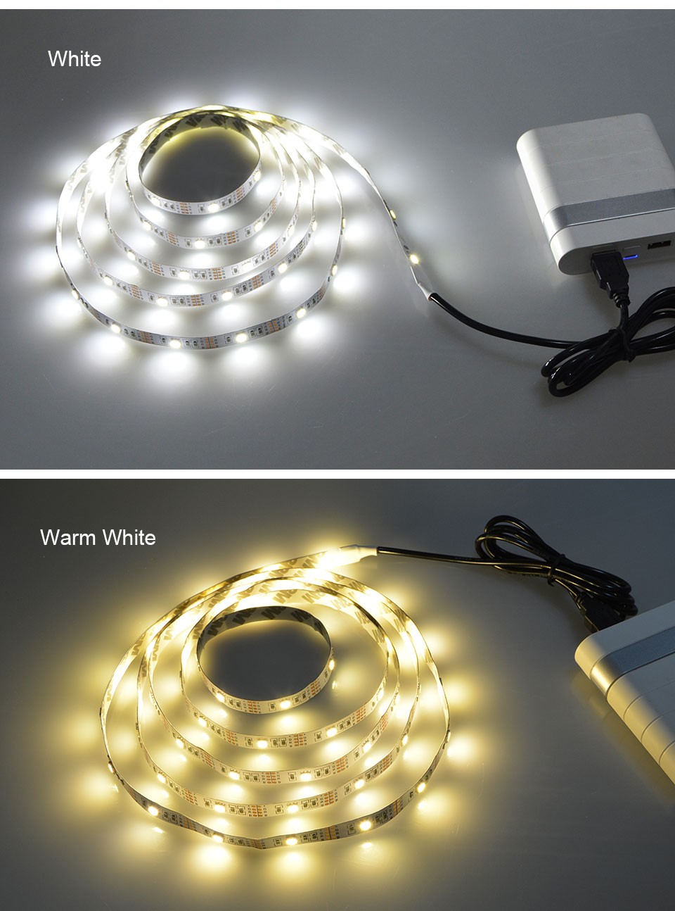 Non Waterproof Tape USB LED Strip light 3528 5050 SMD 0.5m 1m 2m 3m 4m 5m DC 5V TV Background Lighting Decorative Lamp