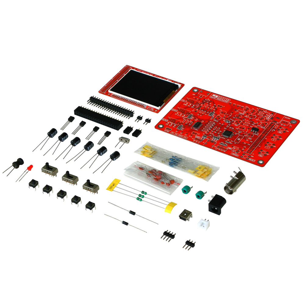DSO138 2.4 TFT Handheld Pocket size Digital Oscilloscope Kit SMD Soldered + Acrylic DIY Case Cover Shell for DSO138