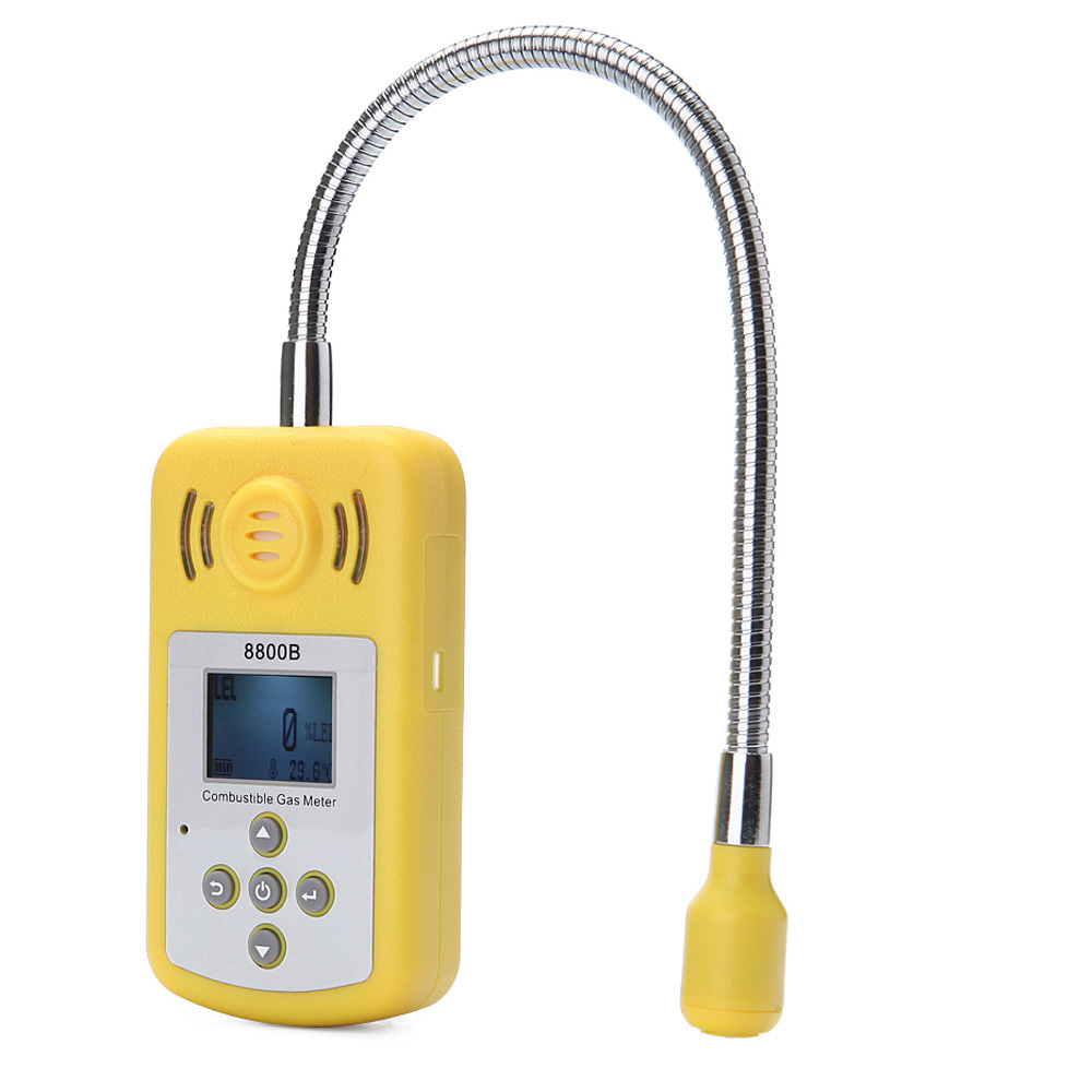 Portable Gas Analyzer Professional Combustible Gas Detector Gas Leak Location Determine Tester with LCD Screen Sound light Alarm