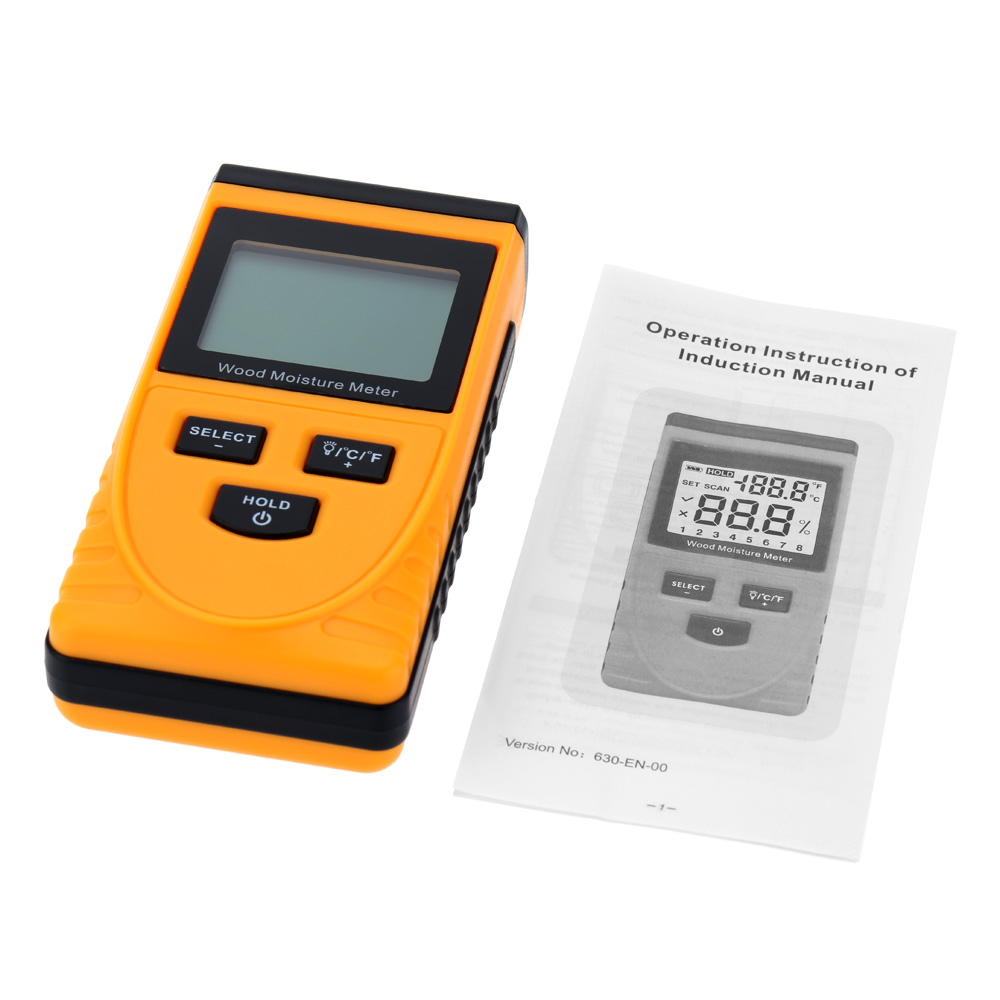 Precision Digital Wood Moisture Meter LCD Display Hygrometer Temperature Humidity Tester Meter weather station diagnostic tool
