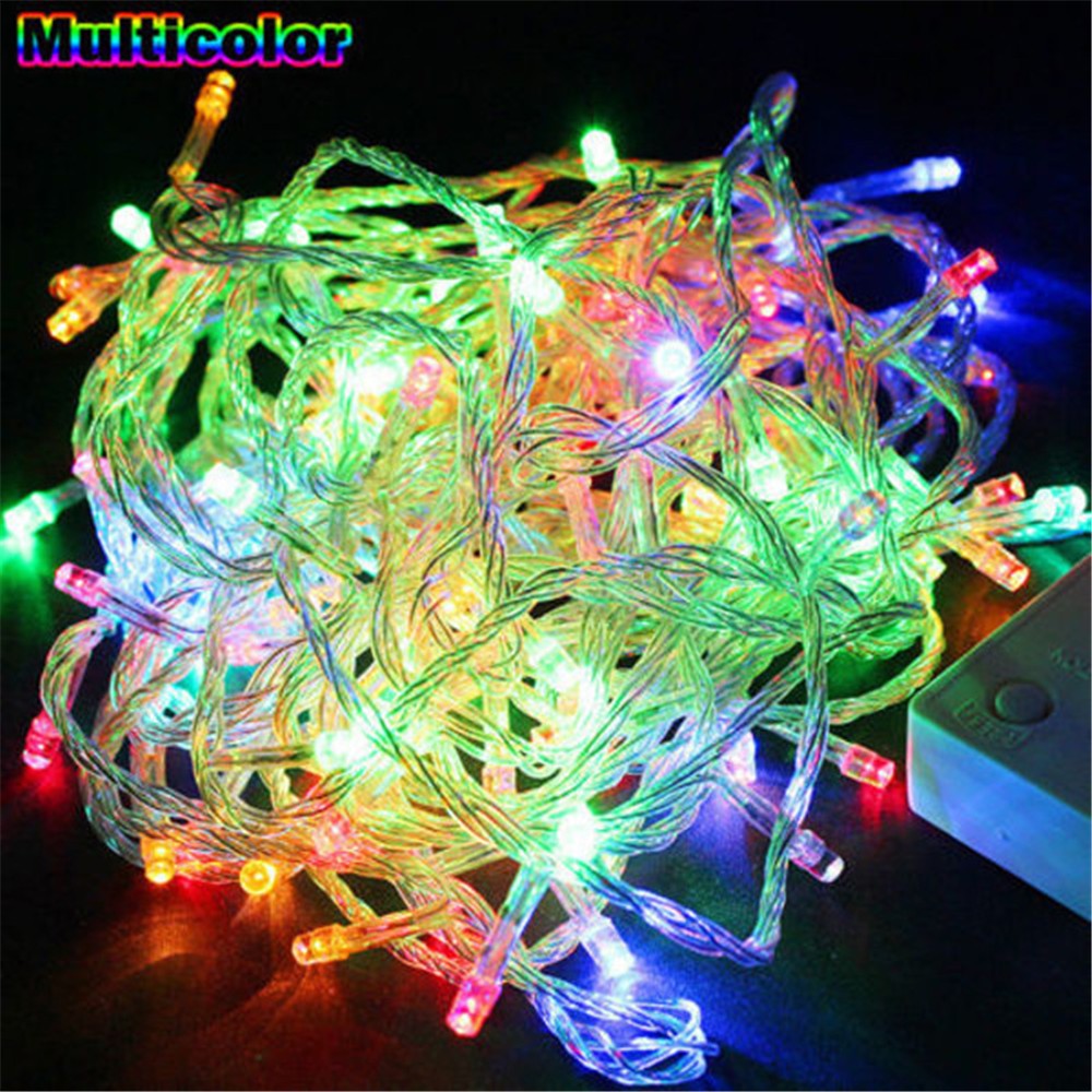 Variety LED with male female connectors 10M 100 bead 110V 220v Colorful New year Christmas Decoration String Light free shipping