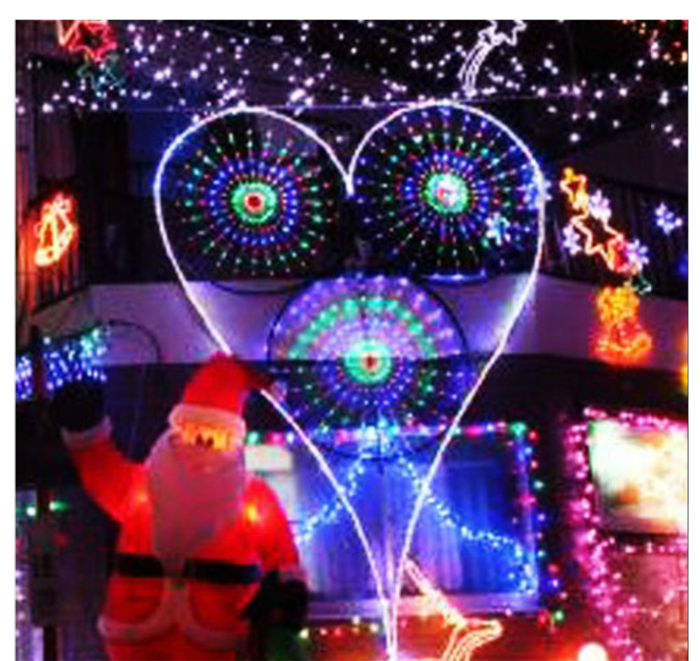 110v 220v Colorful RGB Spider LED Net Light with 120 LED Christmas Lights Party Wedding LED Night Lighting Tiras Licht