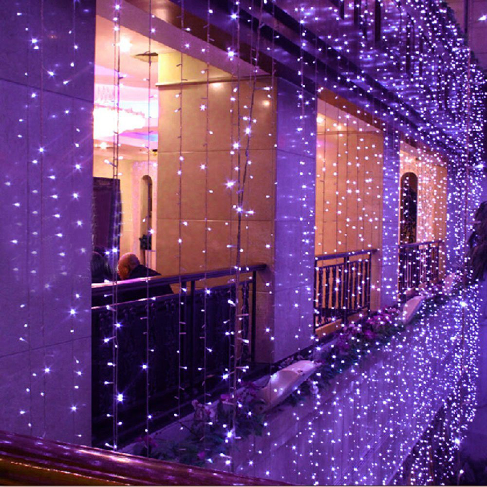 220V 6M x 3M 750 LED String Lights Curtain Lights for Home Decoration and Christmas Party (EURO plug)