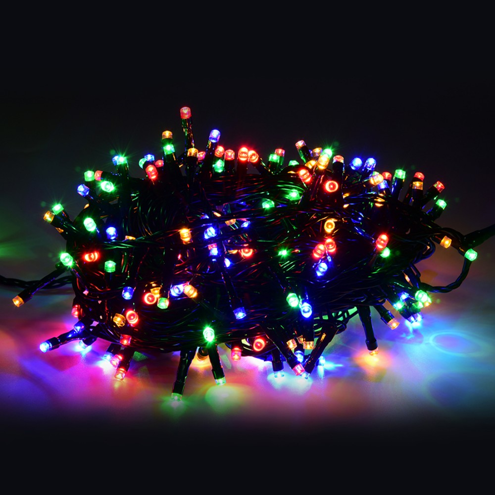 30m 200 LED Outdoor Christmas Fairy Lights Warm White Copper Wire LED String Lights Starry Light+Power Adapter(UK US EU AU Plug)
