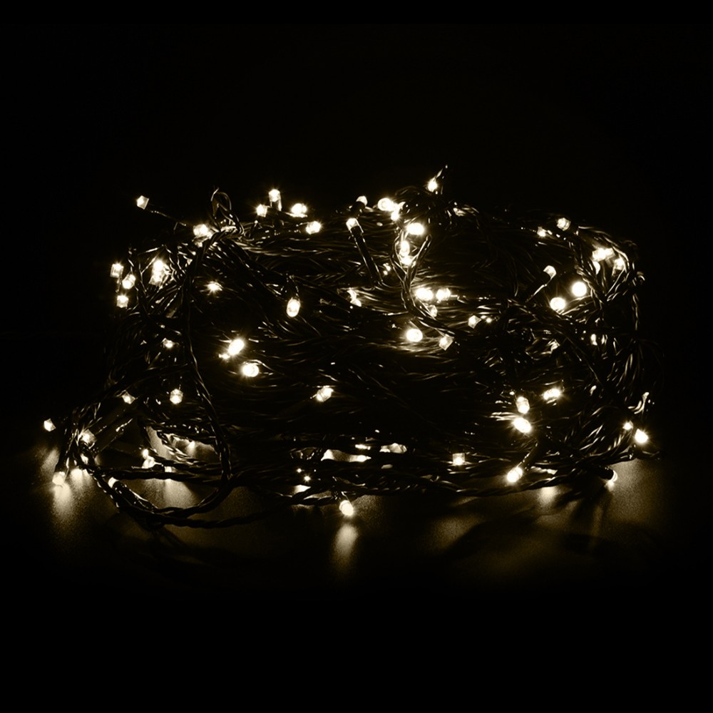 30m 200 LED Outdoor Christmas Fairy Lights Warm White Copper Wire LED String Lights Starry Light+Power Adapter(UK US EU AU Plug)