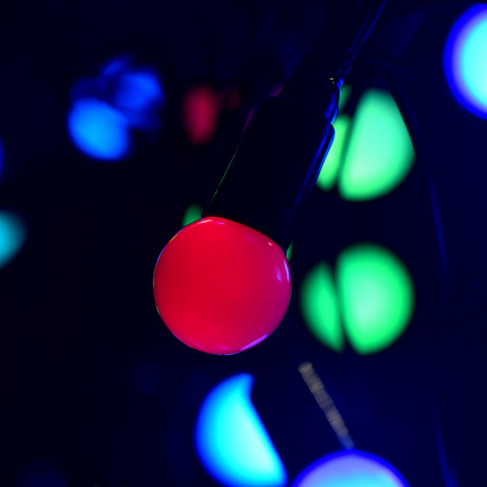 AC 110V 5M led string lights with 50led RGB Ball LED Color Changing with 16 Feet Linkable Ball String Christmas
