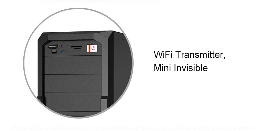 50 pieces lot New degsin black Comfast Mini usb wireless signal receiver emitter wifi adapter 150Mbps 802.11n g b