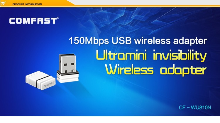 White Colour COMFAST CF WU810N V2.0 RTL 8188EUS 150Mbps 802.11n g b mini usb wireless signal receiver emitter wifi adapter
