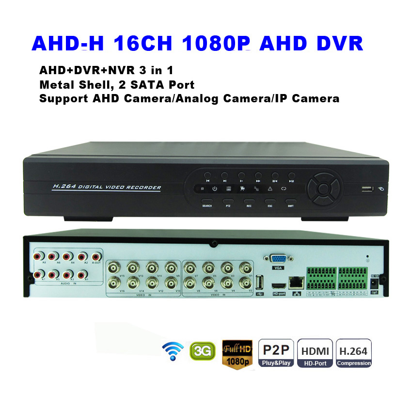 2015 New AHD-H 16CH 1080P AHD DVR H.264 Onvfi 16Channel 1080P AHDH DVR