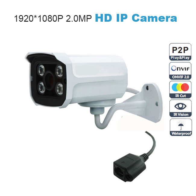 Onvif Mini 2.0MP IP Camera Outdoor Waterproof 1080P HD Network Built Camera IR Cut Filter Day Night Surveillance P2P Cloud Hot