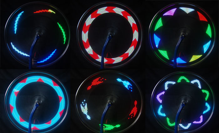 2015 Free Shipping New 14 LED Motorcycle Cycling Bicycle Bike Wheel Signal Tire Spoke Light 30 Changes Jecksion