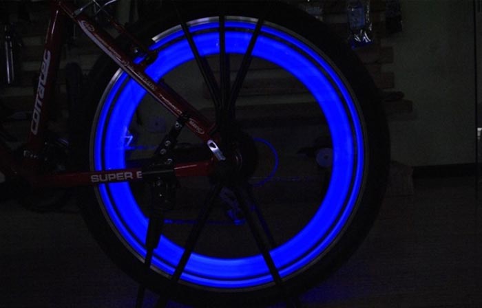 New Motorcycle Cycling Bike Bicycle Wheel LED Light Tire Wheel Valve Jecksion