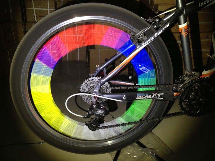 New 12pcs Bicycle Bike Wheel Spoke Reflector Reflective Strip Clip Tube Jecksion