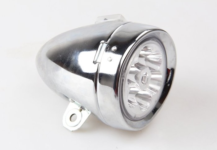 2015 New Bike Bicycle Accessory Retro LED Front Light Bracket Headlight Silver Free shipping Wholesales Jecksion