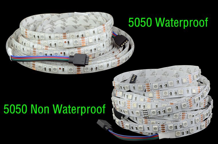 5M 5050 RGB LED Strip Light SMD IP65 Waterproof No Waterproof Flexible Bar Light+44 Key IR Remote Controller LS13