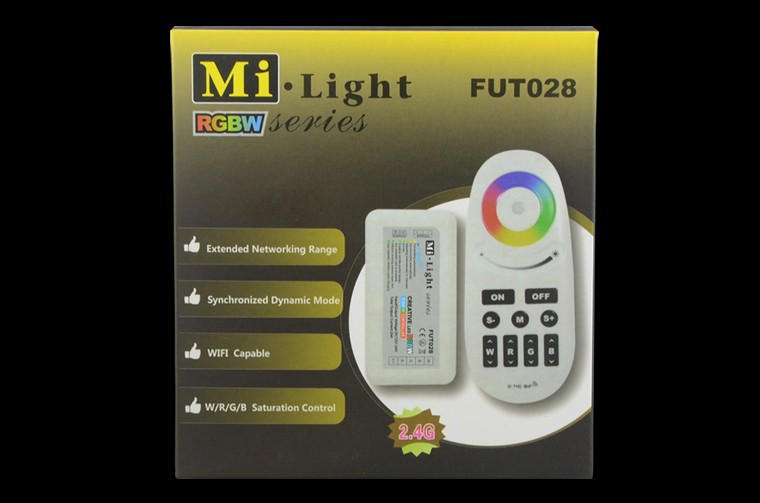 15M 5050 RGBW flexible LED strip light DC12V 60Led M SMD bar light+2.4G Mi light led RGBW controller+15A power supply LS18