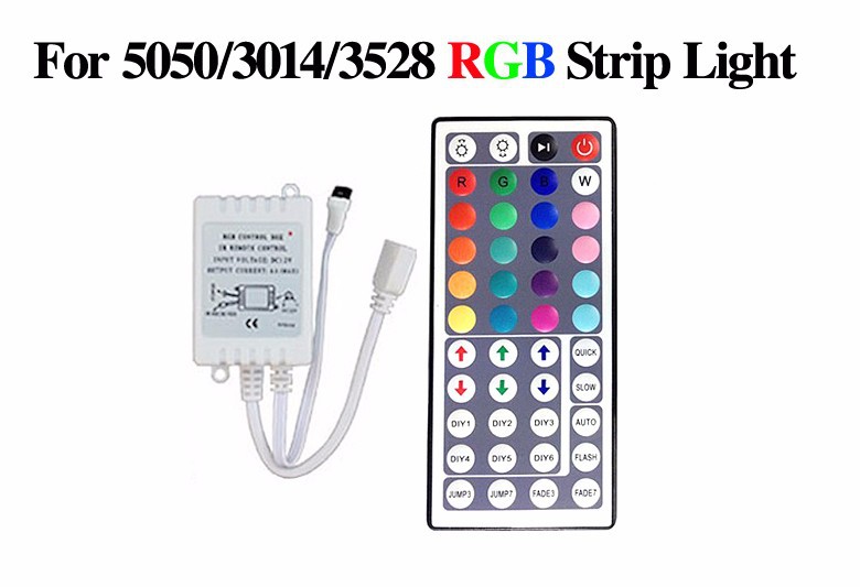 5050 3528 3014 SMD LED Light Strip RGB Controller 44 Keys Wireless Remote DC 12V Retail Packing Box CR15