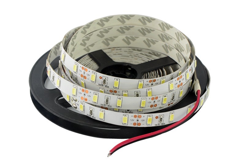 5M 5730 5630 SMD LED Strip DC12V 60Leds m Non Waterproof Flexible Light+5A Power Supply White Warm white Red Green Blue LS43