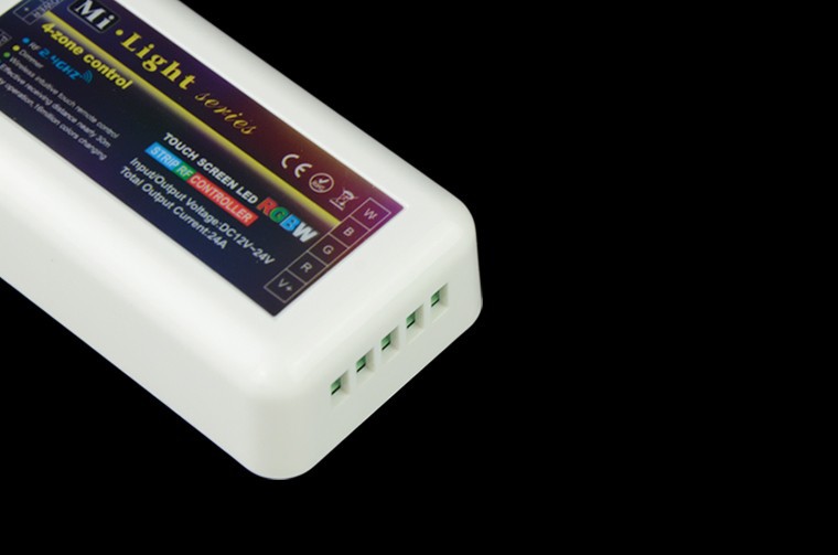 RGBW LED Controller Mi Light 2.4G 4 Zone DC12 24V 24A for SMD 5050 RGBW RGBWW Led Strips Light CR08