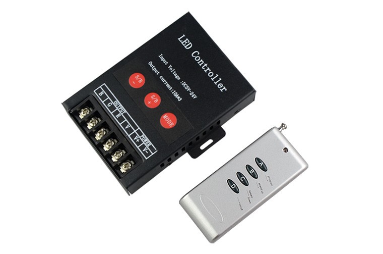 New 30A RGB LED Controller RF Remote Dimmer DC 5V 12V 24V Current 4 Keys 7 Colors Controller For LED strip CR07