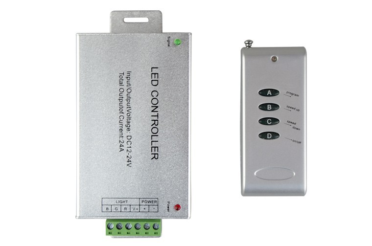 LED Controller RF Remote Dimmer DC12 24V Current 24A 4 Keys For 5050 3528 SMD RGB LED Strip Light CR04