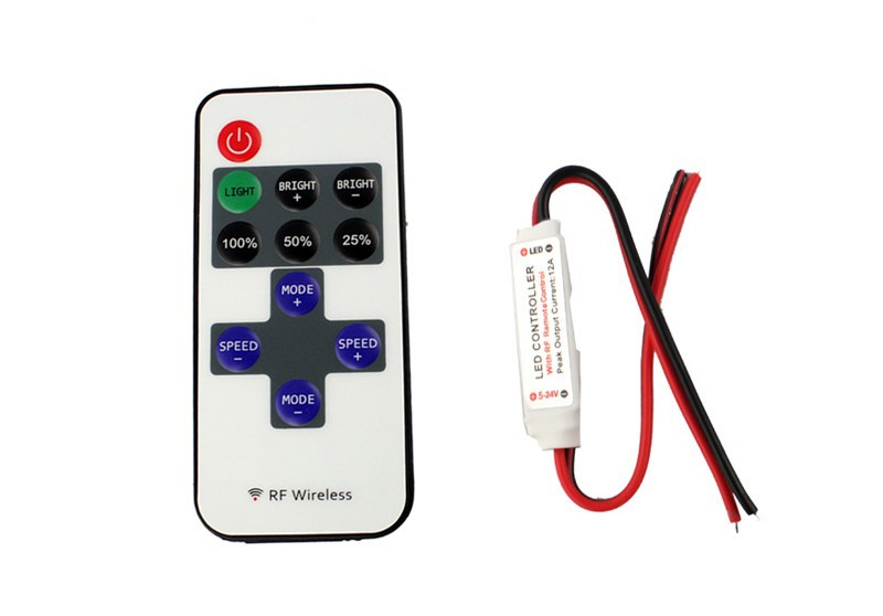 DC12 24V LED Single Color Controller 11 Keys RF Wireless Remote Controller For Single Color Strip Light CR19