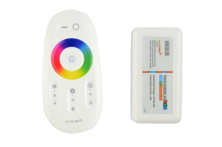 2.4G RGB Controller 640000 Colours DC12 24V 18A LED Touch Screen RF Remote Control For LED Strip Light CR13