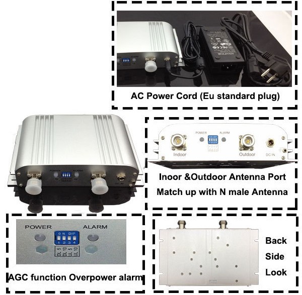 4G LTE Signal Booster 65db 2600MHz Signal Repeater Big Coverage 4G Cell Phone Booster Amplifier with ALC MGC AGC