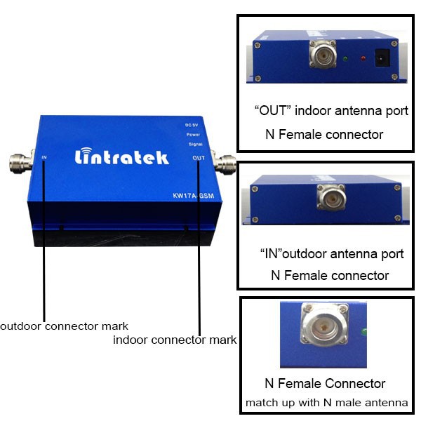 Lintratek 900MHZ GSM Repeater for Signal Amplifier Cellphone GSM 900MHZ Booster Amplifier GSM Signal Repeater Booster