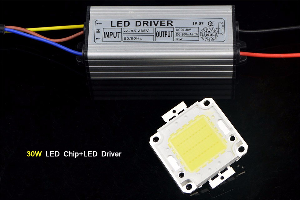 LED integrated Chip Beads With Power Driver transformer Full Watt 10W 20W 30W 50W 100W COB For Floodlight Spotlight Bulb light