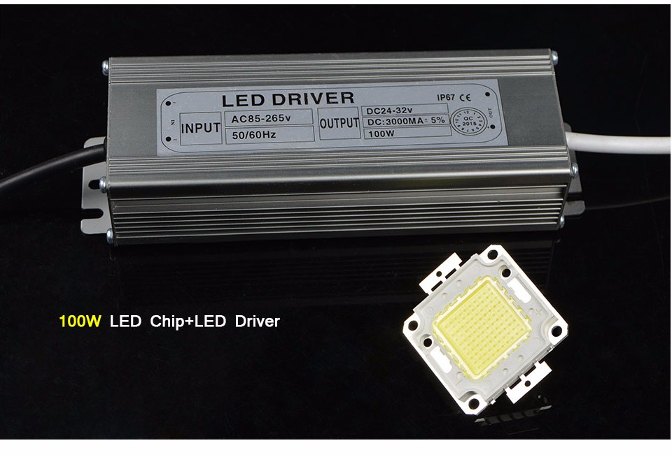 LED integrated Chip Beads With Power Driver transformer Full Watt 10W 20W 30W 50W 100W COB For Floodlight Spotlight Bulb light