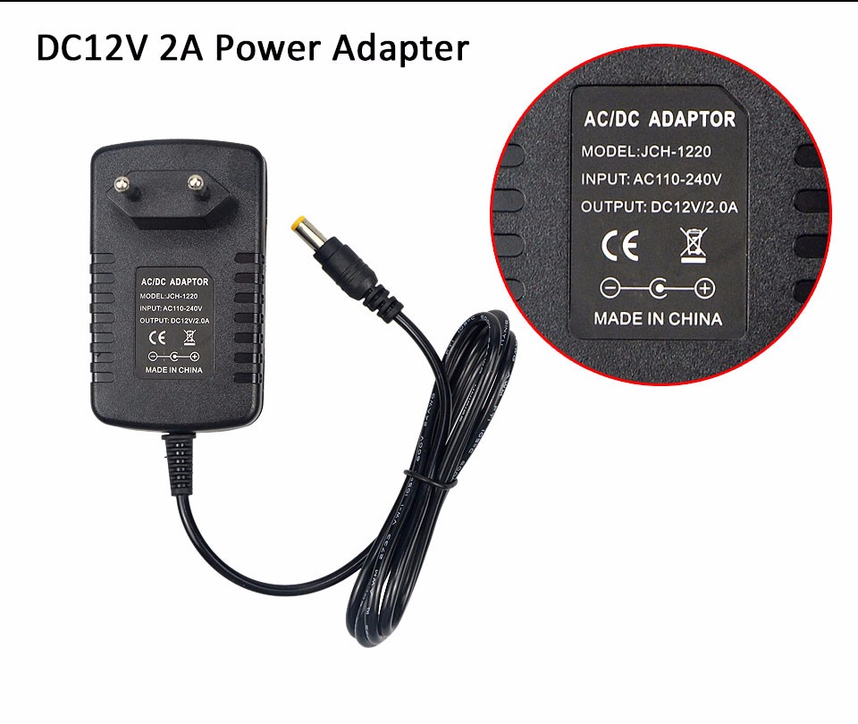 2A Power Supply AC100 240V To DC 12V LightIng Transformer Converter Switch Charger Adapter For LED Strip 5050 5630 2835 RGB