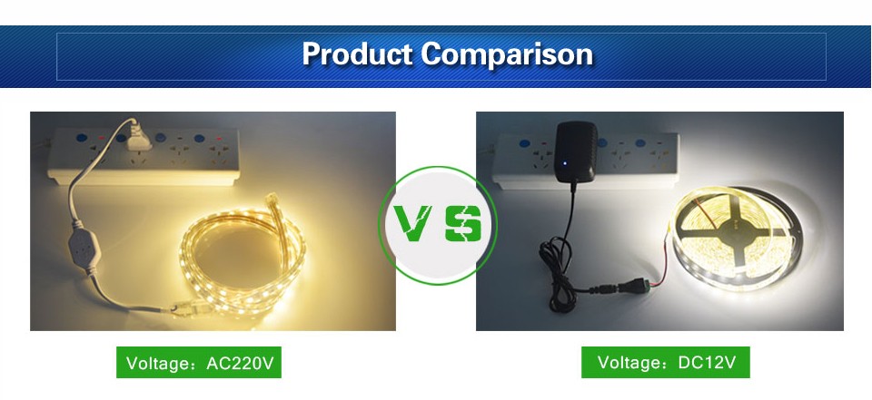 AC220V IP65 Waterproof SMD 5050 60leds m LED tape flexible led Strip light lamp Tape EU Power Plug For outdoor garden lighting