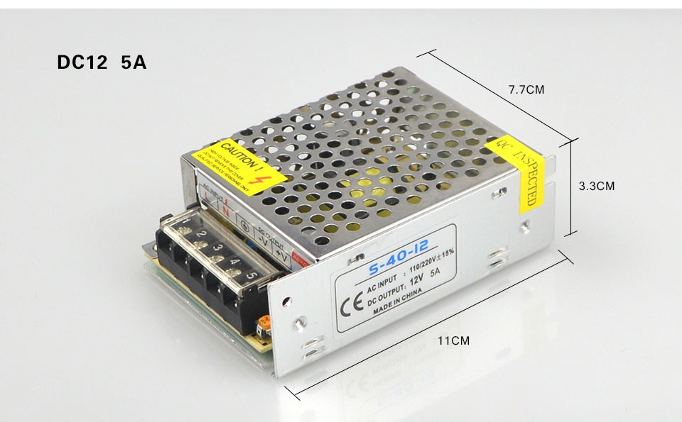 RGB LED Strip light Switch Power Supply Adapter driver 1A 2A 3.2A 5A 8A 10A 15A lighting Transformer AC 100V 240V to DC 12V