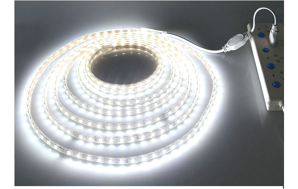 Dimmable LED String Light Waterproof 220V RGB LED Strip SMD 5050 Flexible LED Light 60LED m 1M 10 15M outdoor home holiday light