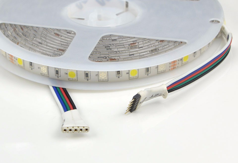 IP20 IP65 Waterproof RGBW RGBWW SMD 5050 5M LED Strip light DC12V Tape 40key Remoter Controller 3A Power Adapter