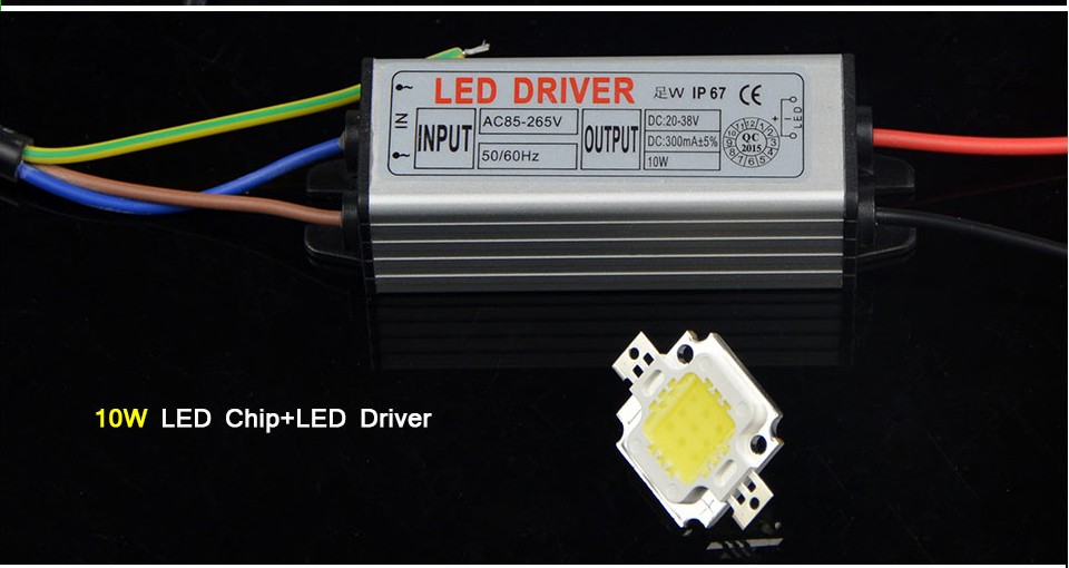 Full Power 10W 20W 30W 50W 100W LED Lamp Integrated COB LED Chips Bulb IP67 Led Driver LED flood light power supply
