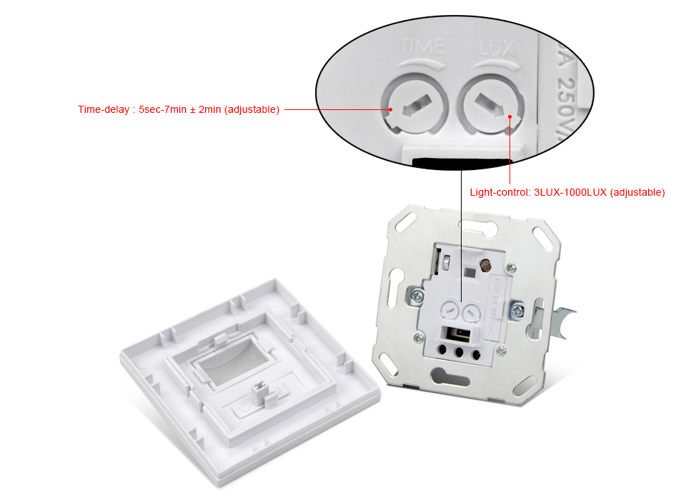 Power Electrical Socket 110V 240V PIR Sensor IR Infrared Motion Sensor light PIR Switch Recessed Wall Module With PIR ON OFF