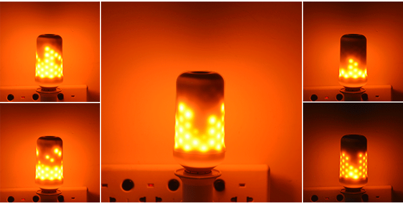 E27 110V 220V Fire Flame LED Bulb Fire Effect lamp Novelty Lighting fire lantern Halloween Christmas Cosplay Decor Lighting
