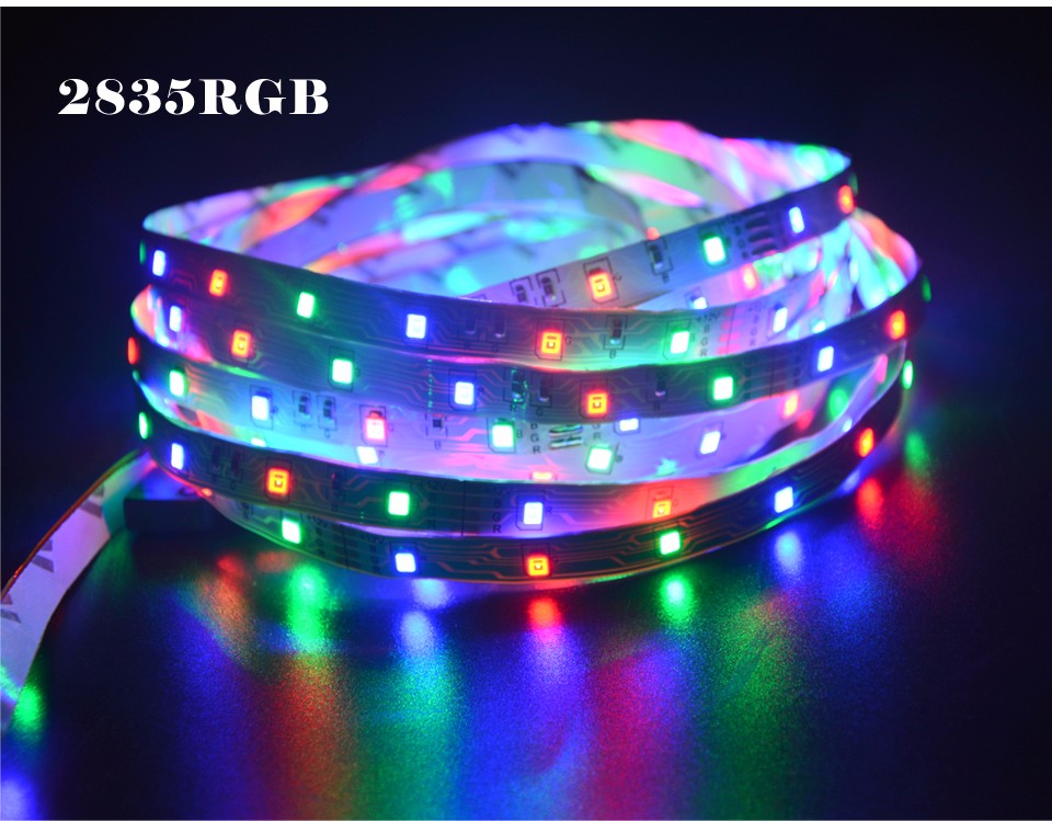 1Roll 5M Or 2Roll 10M 2835 3528 SMD More Brighter Than 5050 5630 SMD LED Strip light DC12V Indoor Decor Tape White Blue Red RGB