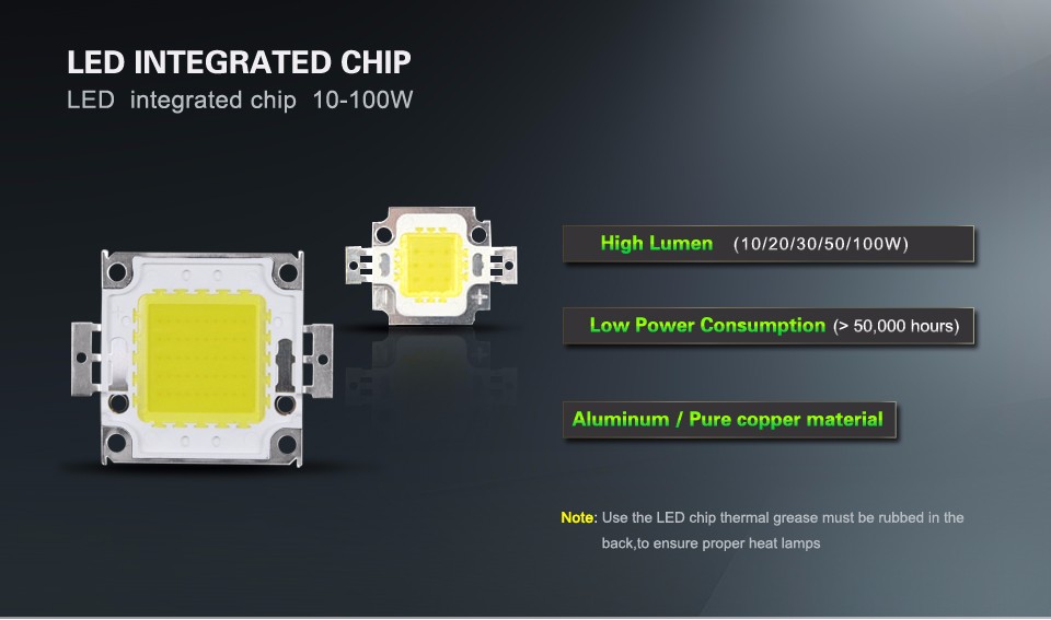 LED lamp COB bulb Integrated LED Chips 10W 20W 30W 50W 100W SMD Flood light outdoor Spot light Warm White White