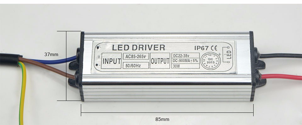IP67 WaterProof Flood Lights Power Supply Adapter 10W 20W 30W 50W 100W LED COB Chip Lighting Transformer For Floodlight Driver