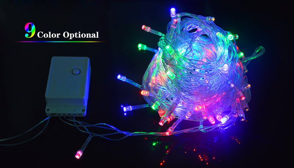 10M 220V RGB LED String Light EU 110V US Plug holiday light Waterproof Party Garden Holiday Christmas Wedding strip light