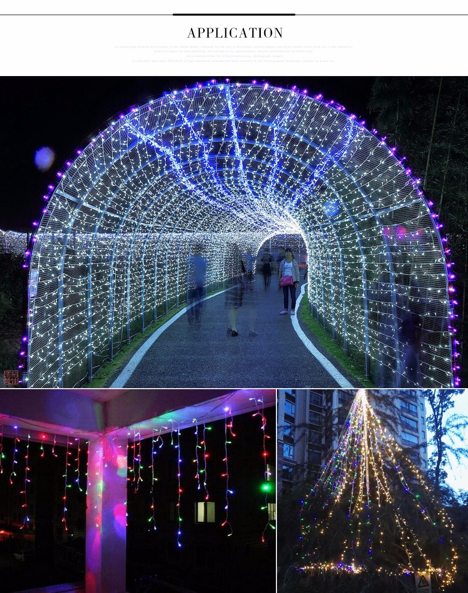 RGB holiday light LED String Light 20M 220V 200 LED Waterproof