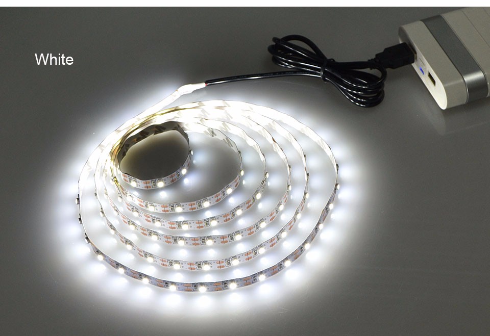 DIY DC5V Power Supply 3528 SMD USB LED Strip light Ribbon String 50CM 1M 2M 3M 4M 5M For TV Background lighting Decor lamp Tape