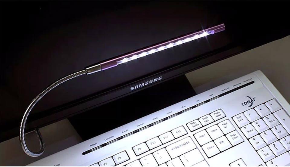 1Pcs LED Hard Rigid LED Strip Bar Light with Bar Aluminium shell pc cover LED Reading Desk lamps for Notebook Desktop PC laptop