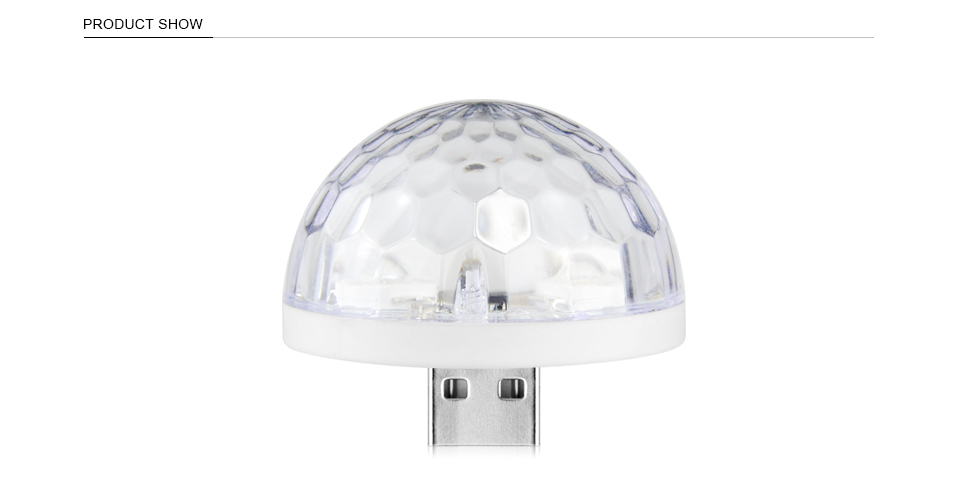 Mini USB stage light 3W DC 5V RGB LED Bulb lamp Music Sound Control Stage light KTV Disco Microphone lighting Home Entertainment