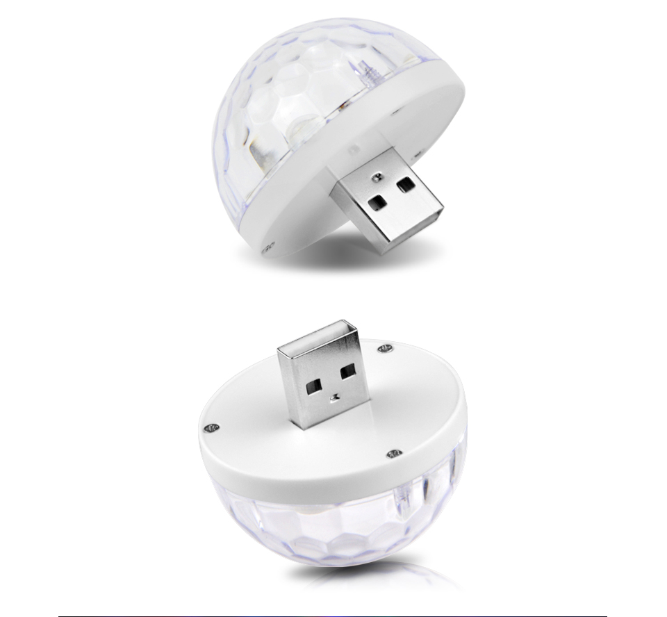 LED Novelty light USB stage light 5V Sound Music Sensor 3W RGB USB LED Night Micro USB lightning Port Bulb lamp Home lighting