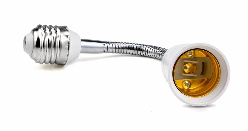 AMENTE 1PCS Flexible E27 to E27 60cm Length Extend LED light Bulb lamp Holder Converters Adapter Socket Base Type Extension