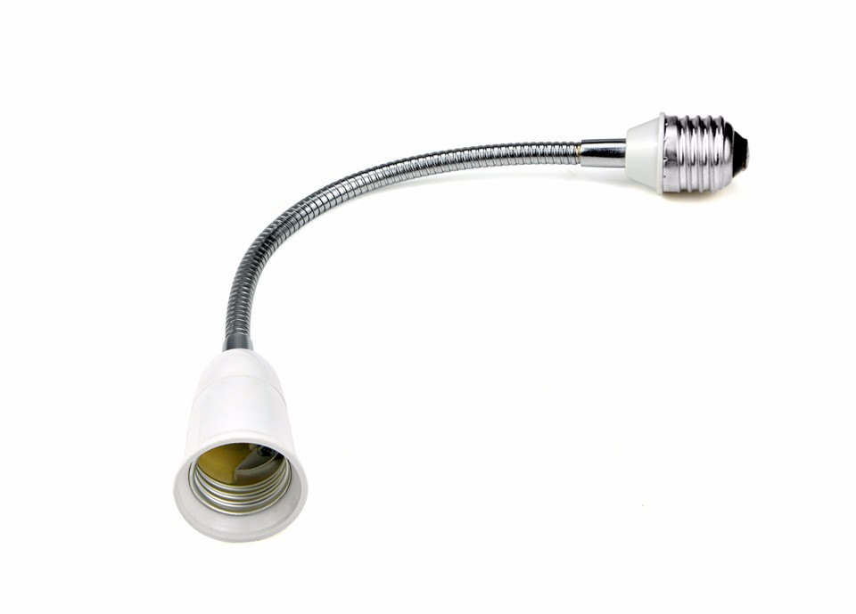 AMENTE 1PCS Flexible E27 to E27 16CM 20CM 30CM 35CM 50CM 60CM Extend LED lamp Base Bulb Holder Converters light Adapter Socket
